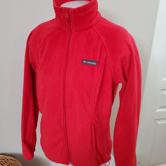 Like New: Columbia Vibrant Red Full-Zip Fleece Medium - Picture 3 of 14
